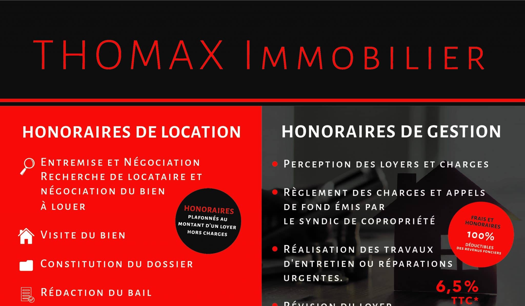 Thomax Immobilier : Plaquette Commerciale Gestion Locative Thomax Immobilier
